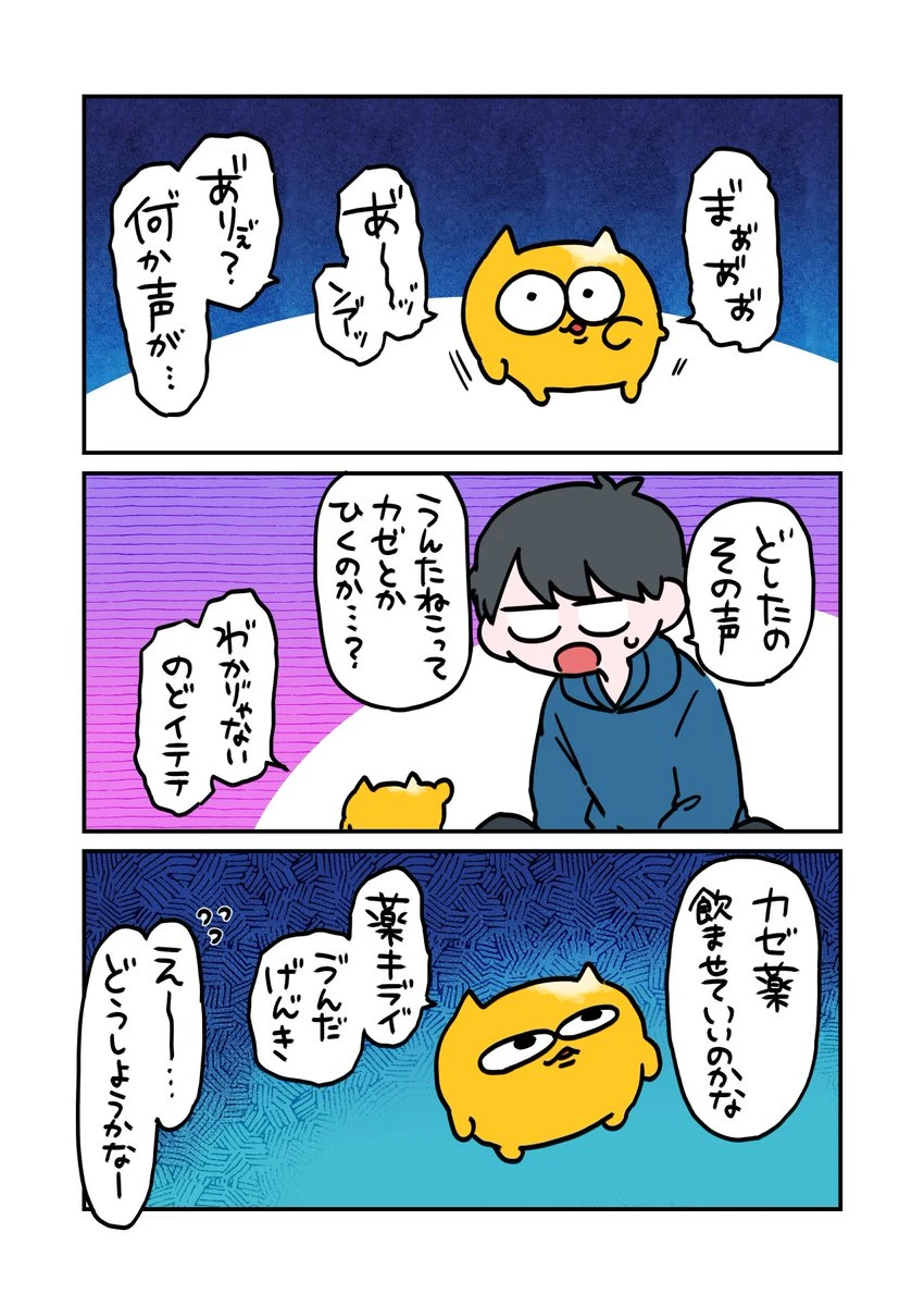 喉の調子が悪いうんたねこ 1